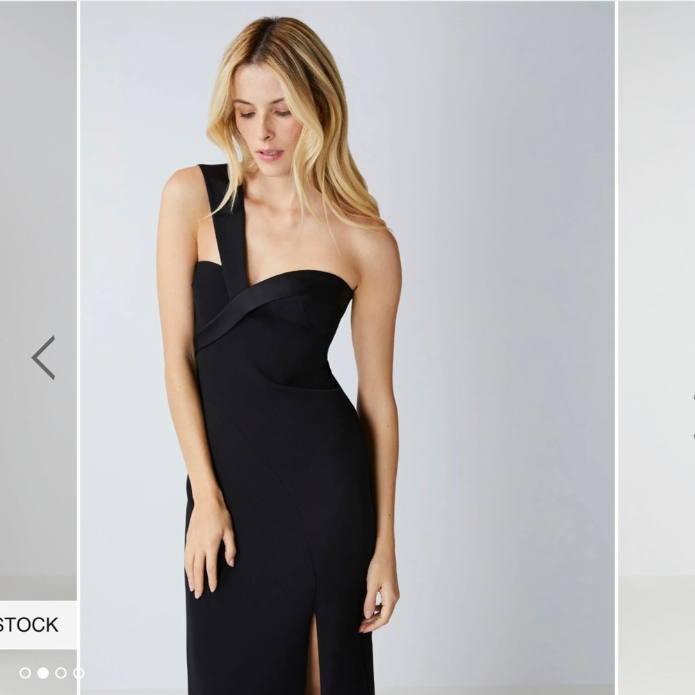 BCBG AYLA ONE SHOULDER EVENING GOWN